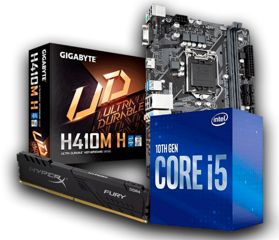 Combo Intel i5 + 8GB RAM + Mother Gigabyte H410M-H
